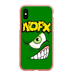 Чехол iPhone XS Max матовый NOFX Face, цвет: 3D-баблгам