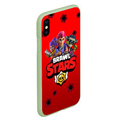 Чехол iPhone XS Max матовый Brawl Stars: COLT, цвет: 3D-салатовый — фото 2