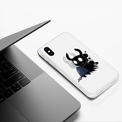 Чехол iPhone XS Max матовый Hollow Knight, цвет: 3D-белый — фото 2