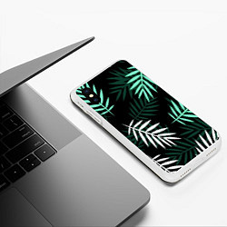 Чехол iPhone XS Max матовый Листья пальмы, цвет: 3D-белый — фото 2