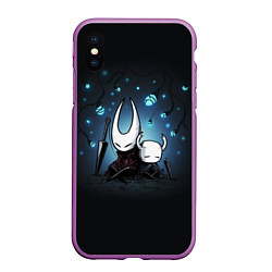 Чехол iPhone XS Max матовый Hollow Knight, цвет: 3D-фиолетовый