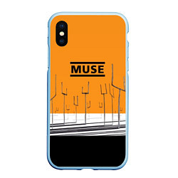 Чехол iPhone XS Max матовый Muse: Orange Mood, цвет: 3D-голубой