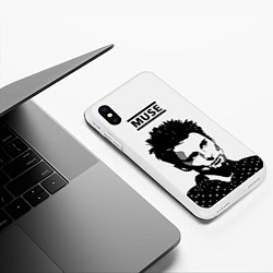 Чехол iPhone XS Max матовый Muse british rock band, цвет: 3D-белый — фото 2