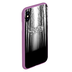 Чехол iPhone XS Max матовый Темный лес Burzum, цвет: 3D-фиолетовый — фото 2