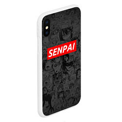 Чехол iPhone XS Max матовый SENPAI, цвет: 3D-белый — фото 2