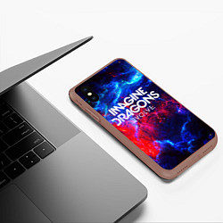 Чехол iPhone XS Max матовый IMAGINE DRAGONS, цвет: 3D-коричневый — фото 2