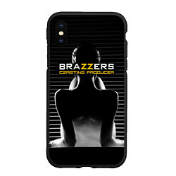 Чехол iPhone XS Max матовый Brazzers сasting-producer, цвет: 3D-черный