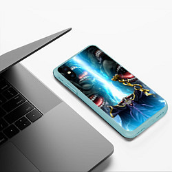 Чехол iPhone XS Max матовый Overlord, цвет: 3D-мятный — фото 2