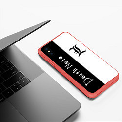 Чехол iPhone XS Max матовый Death Note 2, цвет: 3D-красный — фото 2