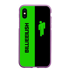 Чехол iPhone XS Max матовый BILLIE EILISH GLITCH