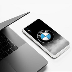 Чехол iPhone XS Max матовый BMW, цвет: 3D-белый — фото 2