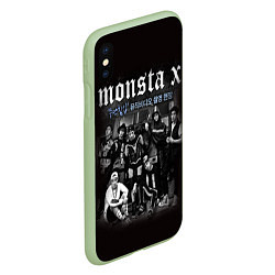 Чехол iPhone XS Max матовый Monsta X, цвет: 3D-салатовый — фото 2