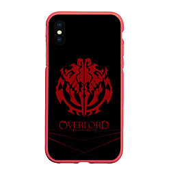 Чехол iPhone XS Max матовый Overlord, цвет: 3D-красный