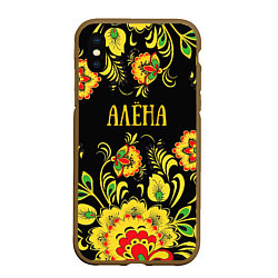 Чехол iPhone XS Max матовый Хохлома