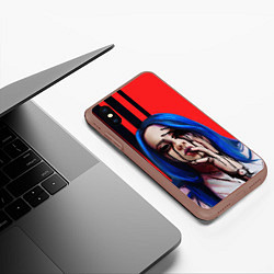 Чехол iPhone XS Max матовый Billie Eilish: Demon, цвет: 3D-коричневый — фото 2