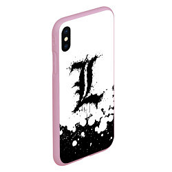 Чехол iPhone XS Max матовый L letter snow, цвет: 3D-розовый — фото 2