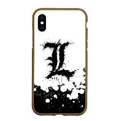 Чехол iPhone XS Max матовый L letter snow, цвет: 3D-коричневый