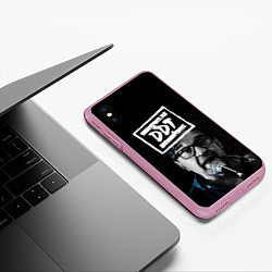 Чехол iPhone XS Max матовый ДДТ, цвет: 3D-розовый — фото 2