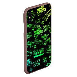 Чехол iPhone XS Max матовый BILLIE EILISH: Grunge Graffiti, цвет: 3D-коричневый — фото 2