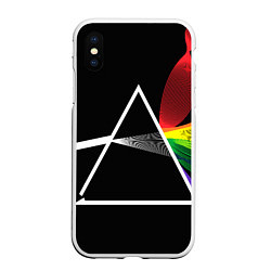 Чехол iPhone XS Max матовый PINK FLOYD, цвет: 3D-белый