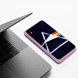 Чехол iPhone XS Max матовый PINK FLOYD, цвет: 3D-сиреневый — фото 2