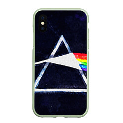 Чехол iPhone XS Max матовый PINK FLOYD, цвет: 3D-салатовый