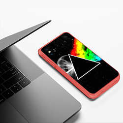 Чехол iPhone XS Max матовый PINK FLOYD, цвет: 3D-красный — фото 2