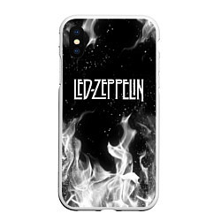 Чехол iPhone XS Max матовый LED ZEPPELIN