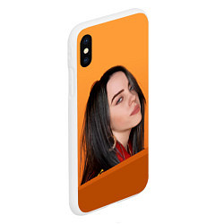 Чехол iPhone XS Max матовый BILLIE EILISH: Orange Mood, цвет: 3D-белый — фото 2