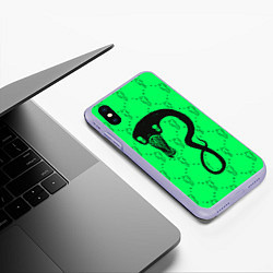 Чехол iPhone XS Max матовый BILLIE EILISH: Blohsh & Ghoul, цвет: 3D-светло-сиреневый — фото 2