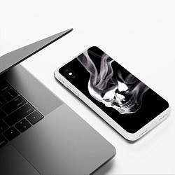 Чехол iPhone XS Max матовый Wind - smoky skull, цвет: 3D-белый — фото 2