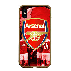 Чехол iPhone XS Max матовый Arsenal, цвет: 3D-коричневый