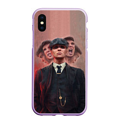 Чехол iPhone XS Max матовый Томас Шелби Peaky Blinders, цвет: 3D-сиреневый