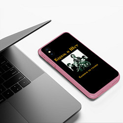 Чехол iPhone XS Max матовый Король и шут, цвет: 3D-малиновый — фото 2