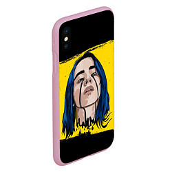 Чехол iPhone XS Max матовый Billie Eilish, цвет: 3D-розовый — фото 2