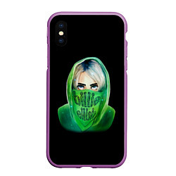 Чехол iPhone XS Max матовый Billie Eilish: Green Acid