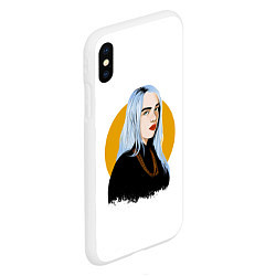 Чехол iPhone XS Max матовый Billie Eilish, цвет: 3D-белый — фото 2