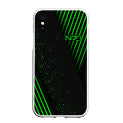 Чехол iPhone XS Max матовый Mass Effect N7