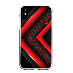 Чехол iPhone XS Max матовый Mass Effect N7