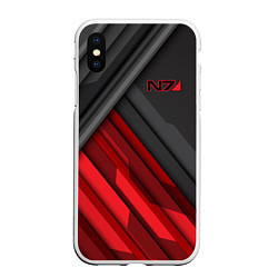 Чехол iPhone XS Max матовый Mass Effect N7