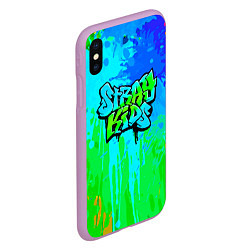 Чехол iPhone XS Max матовый Stray Kids, цвет: 3D-сиреневый — фото 2