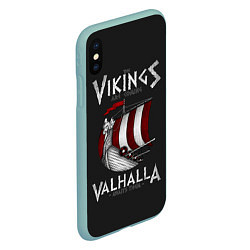 Чехол iPhone XS Max матовый Vikings Valhalla, цвет: 3D-мятный — фото 2