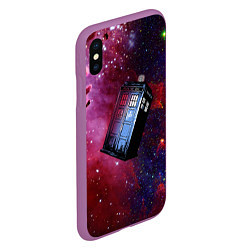Чехол iPhone XS Max матовый Doctor Who, цвет: 3D-фиолетовый — фото 2