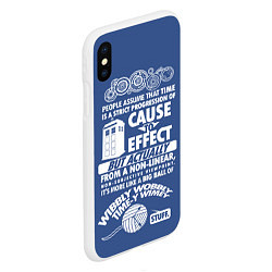 Чехол iPhone XS Max матовый Doctor Who, цвет: 3D-белый — фото 2