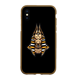 Чехол iPhone XS Max матовый Anubis, цвет: 3D-коричневый