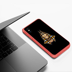 Чехол iPhone XS Max матовый Anubis, цвет: 3D-красный — фото 2