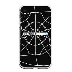 Чехол iPhone XS Max матовый Darknet, цвет: 3D-белый