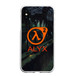 Чехол iPhone XS Max матовый Half-life 2 ALYX, цвет: 3D-белый