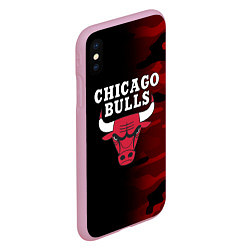 Чехол iPhone XS Max матовый CHICAGO BULLS, цвет: 3D-розовый — фото 2