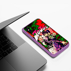 Чехол iPhone XS Max матовый Jojo, цвет: 3D-фиолетовый — фото 2